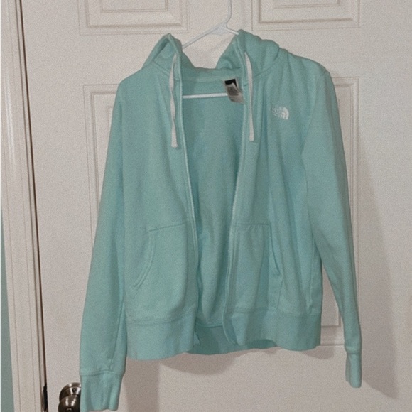 The North Face Tops - Medium North Face Turquoise Zip-up